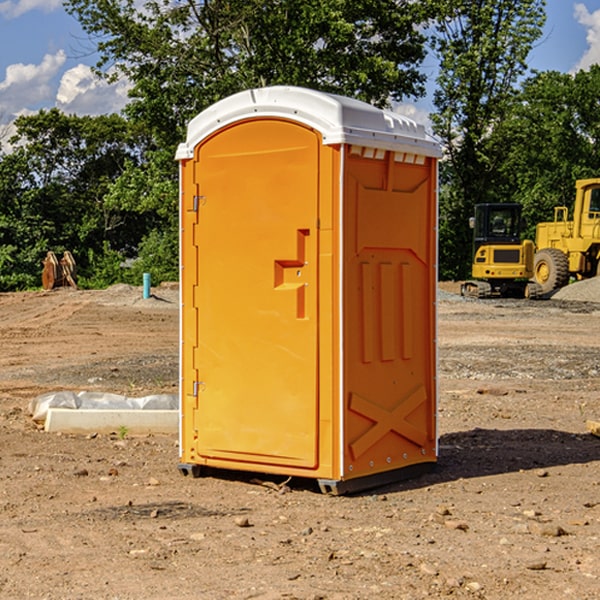 how often are the porta potties cleaned and serviced during a rental period in North Apollo